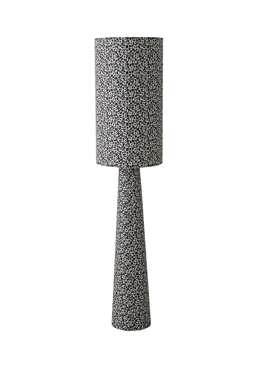 ValueLights Bertie Leopard Print Full Fabric Midi Floor Lamp - One Size Image 2