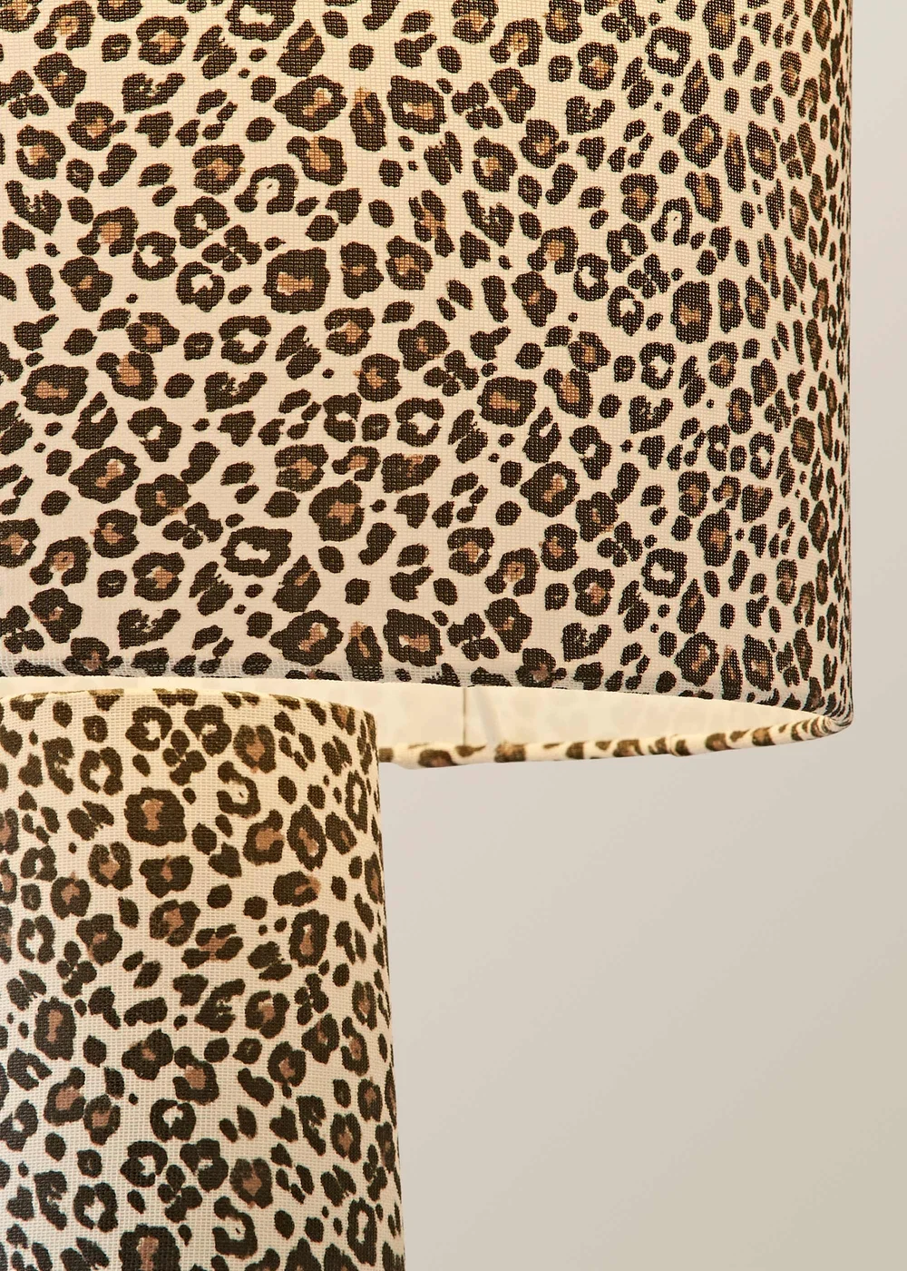 ValueLights Bertie Leopard Print Full Fabric Midi Floor Lamp - One Size Image 4