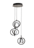 ValueLights Infinity Matte Black Loop Twirl 3 Way Cluster Drop LED Ceiling Pendant Light - One Size Image 3