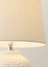ValueLights Harrison Tapered Lamp Shade Geometric Ribbed Pattern Gloss Small Table Lamp - One Size Image 4