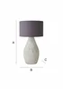 ValueLights Colin Drum Shade Grey Speckled Hand Finished Ceramic Stoneware Table Lamp - One Size Image 6