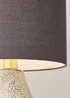 ValueLights Colin Drum Shade Grey Speckled Hand Finished Ceramic Stoneware Table Lamp - One Size Image 4