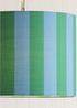 ValueLights Callie Blue & Green Stripe Small Fabric Drum Lamp Shade - One Size Image 3