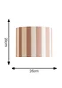 ValueLights Callie Natural & Brown Stripe Small Fabric Drum Lamp Shade - One Size Image 5