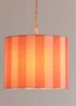 ValueLights Callie Orange & Pink Stripe Small Fabric Drum Lamp Shade - One Size Image 2