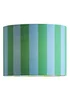 ValueLights Callie Blue & Green Stripe Large Fabric Drum Lamp Shade - One Size Image 4