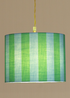 ValueLights Callie Blue & Green Stripe Large Fabric Drum Lamp Shade - One Size Image 2