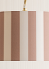 ValueLights Callie Natural & Brown Stripe Large Fabric Drum Lamp Shade - One Size Image 3
