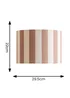 ValueLights Callie Natural & Brown Stripe Large Fabric Drum Lamp Shade - One Size Image 5