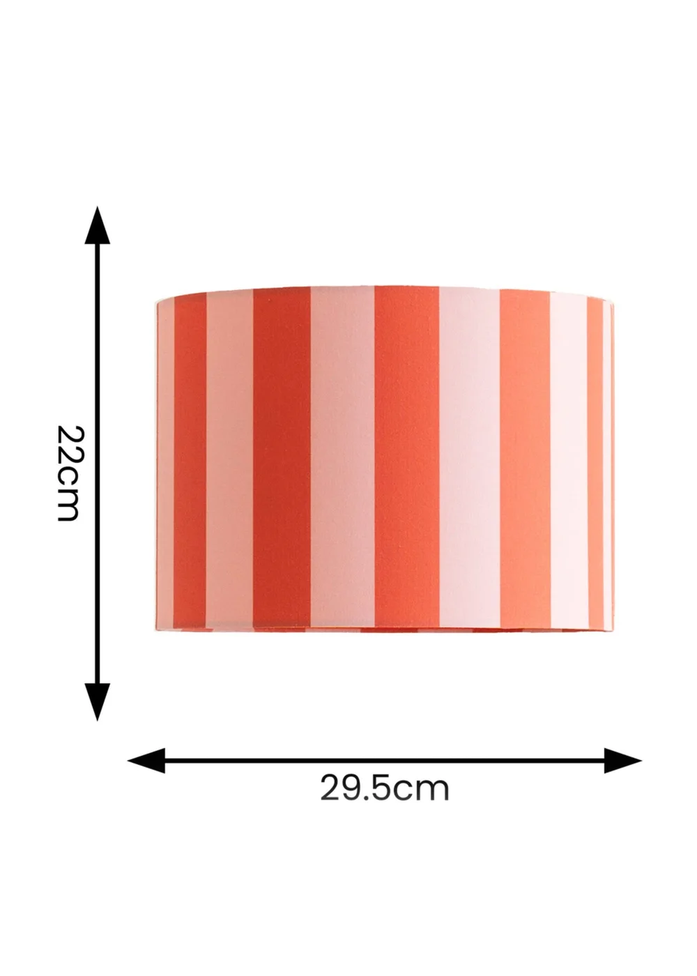 ValueLights Callie Orange & Pink Stripe Large Fabric Drum Lamp Shade - One Size Image 5