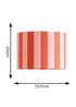 ValueLights Callie Orange & Pink Stripe Large Fabric Drum Lamp Shade - One Size Image 5