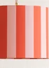 ValueLights Callie Orange & Pink Stripe Large Fabric Drum Lamp Shade - One Size Image 3