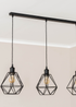 ValueLights Diablo Geometric Shade 3 Drop Diner Bar Ceiling Pendant Light - One Size Image 1