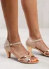 Where's That From Champagne Yardley Mid High Heel - Size 8 Image 1