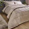 Catherine Lansfield Champagne Gold Damask Jacquard Bedspread - One Size Image 1