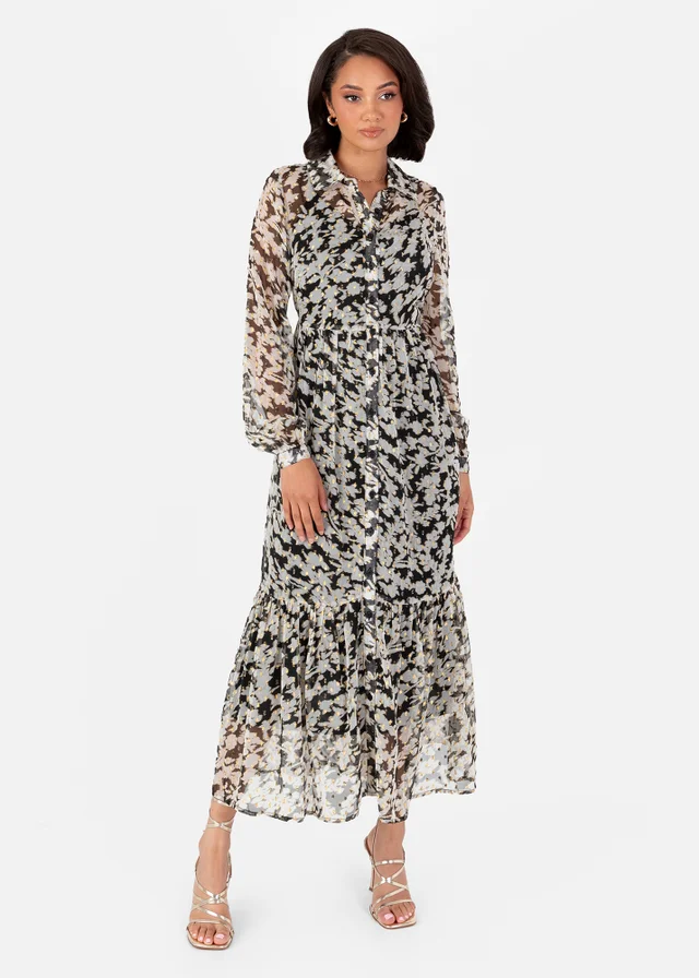 Lovedrobe Multi Coloured Tiered Shirt Dress With Slip