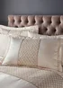 Catherine Lansfield Champagne Gold Deco Sequin Quilted Pillow Sham Pair - 2 Pack Image 1