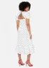 Lovedrobe White Polka Dot Short Sleeve Midi Dress - 20 Image 4