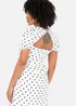 Lovedrobe White Polka Dot Short Sleeve Midi Dress - 20 Image 3