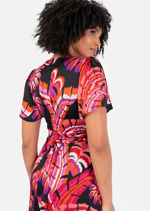 Lovedrobe Floral Angel Sleeve Waterfall Ruffle Midaxi Dress - 24 Image 4