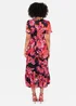 Lovedrobe Floral Angel Sleeve Waterfall Ruffle Midaxi Dress - 24 Image 3