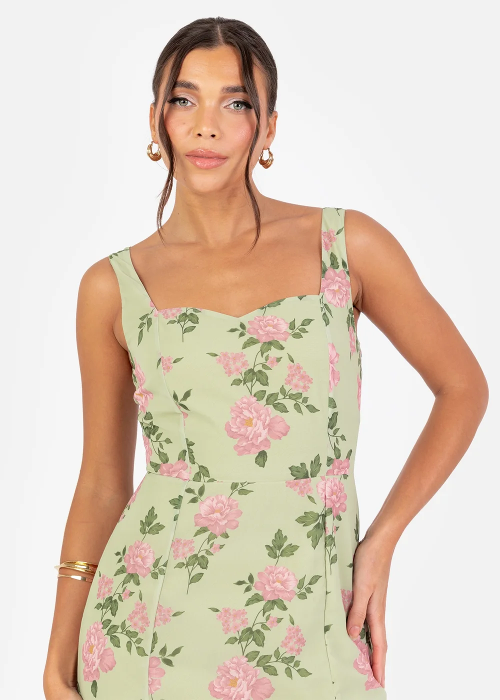 Anaya With Love Green Floral Print Strappy Maxi Dress - 16 Image 2