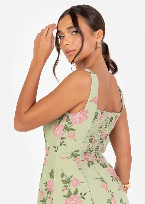 Anaya With Love Green Floral Print Strappy Maxi Dress - 16 Image 4