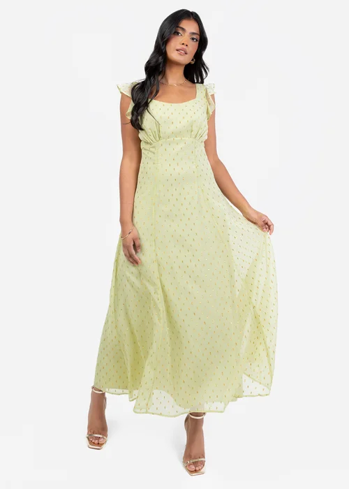 Anaya With Love Spring Green Flutter Sleeve Midi Dress - 18 Image 1