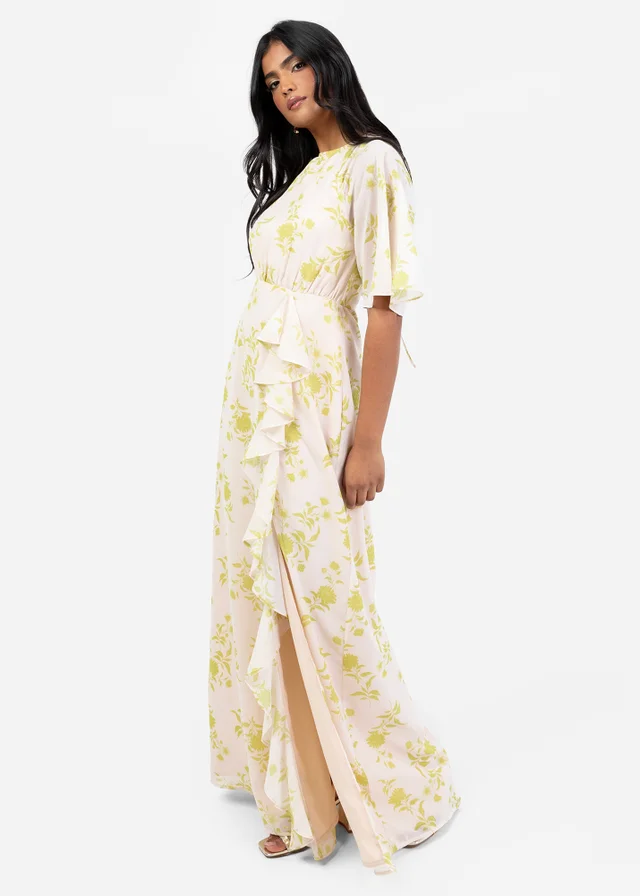 Anaya With Love Multi Coloured Floral Keyhole Back Maxi Dress