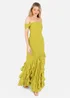 Anaya With Love Lime Bardot Maxi Dress With Ruffle Detail - 12 Image 1