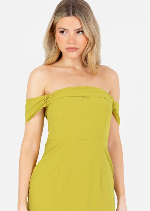 Anaya With Love Lime Bardot Maxi Dress With Ruffle Detail - 12 Image 2