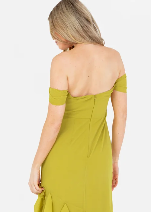 Anaya With Love Lime Bardot Maxi Dress With Ruffle Detail - 12 Image 4
