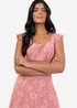 Anaya With Love Pink Recycled Floral Burnout Tie Back Midi Dress - 18 Image 2