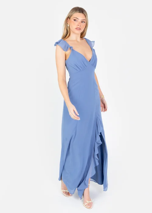 Anaya With Love Ocean Blue Strappy V Neck Maxi Dress - 10 Image 1