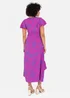 Lovedrobe Purple Floral V Neck Flutter Sleeve Midaxi Dress - 8 Image 3