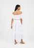 Brave Soul White Tiered Maxi Skirt With Embroidery - Large Image 2