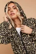 YOURS Curve Brown Leopard Print Longline Parka Jacket - 26-28 Image 4