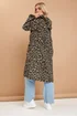 YOURS Curve Brown Leopard Print Longline Parka Jacket - 26-28 Image 3