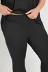 Yours Curve Black Flare Pyjama Bottoms - Size 38-40 Image 4