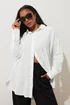 YOURS Curve White Long Sleeve Linen Shirt - Size 20 Image 5