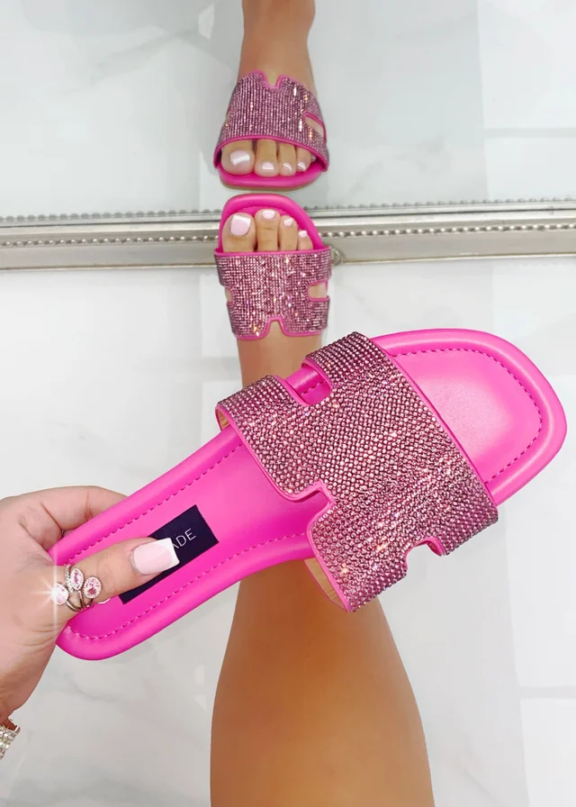 Love Lemonade Hot Pink Crystal Lush Halo Sliders