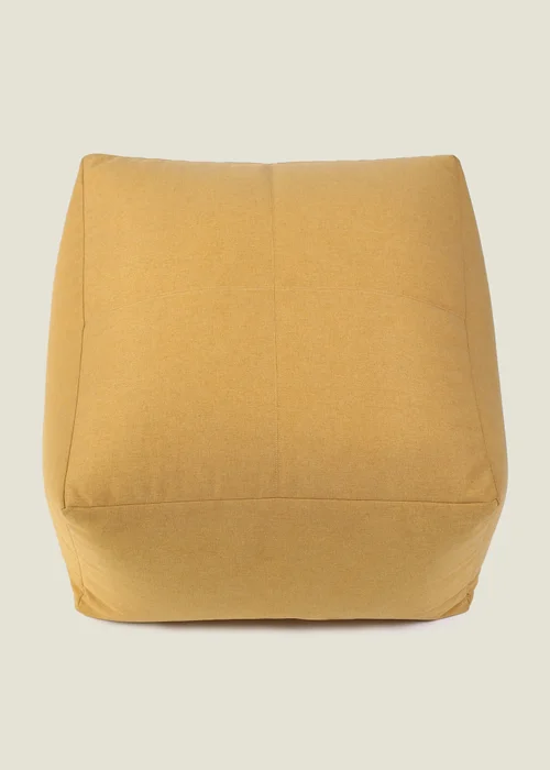 Kaikoo Ochre Square Slab With Top Quilting In Brushed Fabric - One Size Image 1