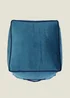 Kaikoo Teal Velvet Stool With Blue Contrast Piping - One Size Image 3