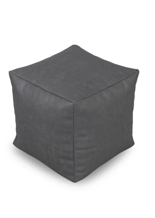 Kaikoo Grey Faux Leather Cube - One Size Image 3