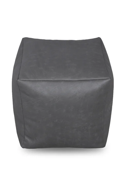 Kaikoo Grey Faux Leather Cube - One Size Image 2