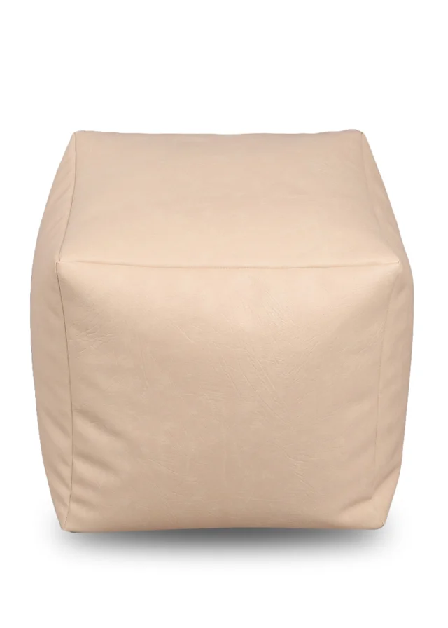 Kaikoo Cream Faux Leather Cube