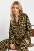 PixieGirl Petite Brown Leopard Print Long Sleeve Shirt - Size 12 Image 2