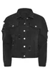 PixieGirl Petite Black Distressed Denim Jacket - 10 Image 2