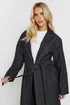 PixieGirl Petite Indigo Blue Denim Belted Trench Coat - 12 Image 5