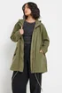 PixieGirl Petite Khaki Green Twill Parka Coat - 8 Image 2